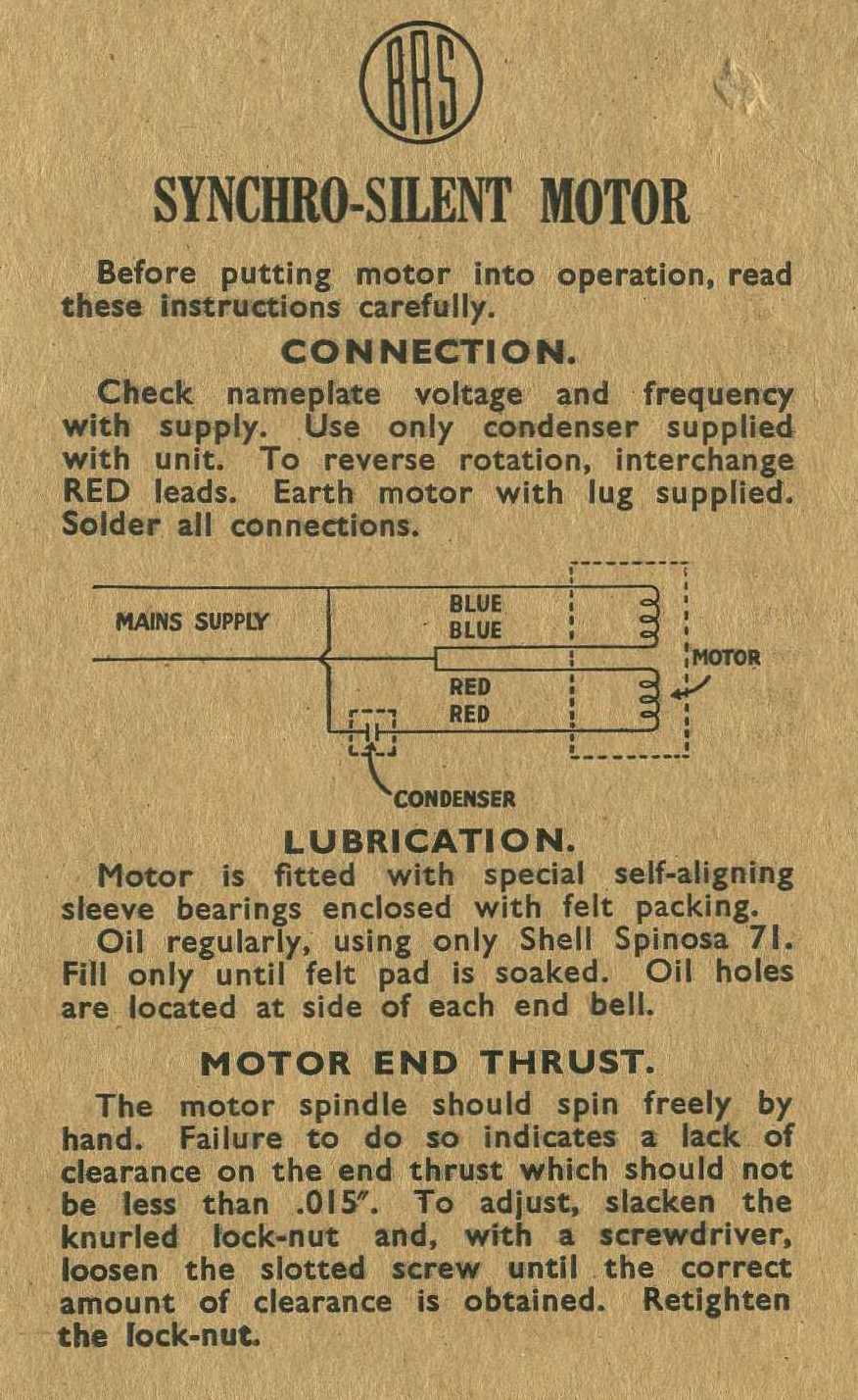 Motor Data Card #1